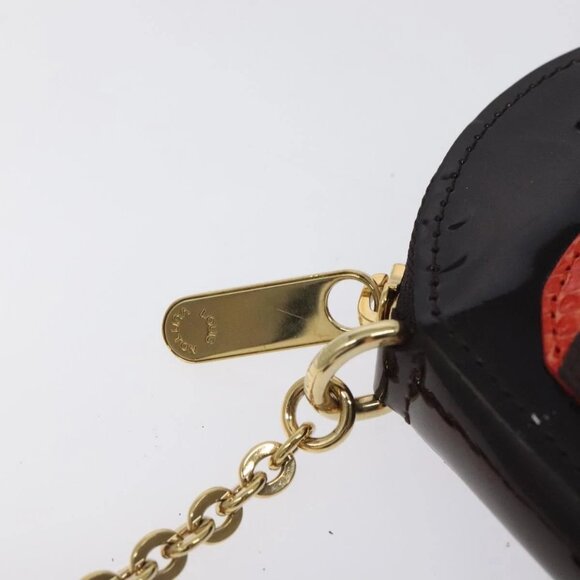 LOUIS VUITTON Vernis Porte Monnaie Ecruil Coin Purse Amarante - Picture 8 of 15